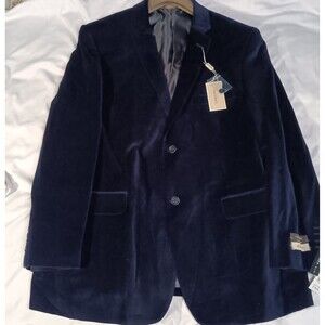 NWT Men's Navy Velvet Blazer